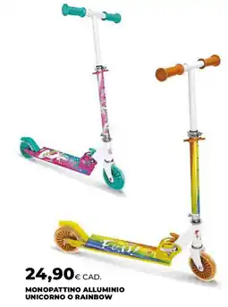 Extracoop Monopattino alluminio unicorno o rainbow offerta