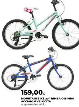Extracoop Mountain bike 20" bimba o bimbo acciaio 6 velocità offerta