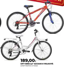Extracoop City bike 24" acciaio 6 velocità offerta