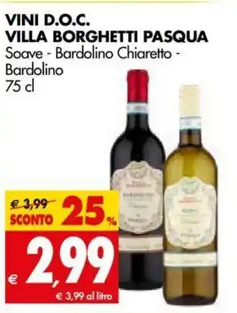 Tigros Vini D.O.C Villa Borghetti Pasqua 75cl offerta