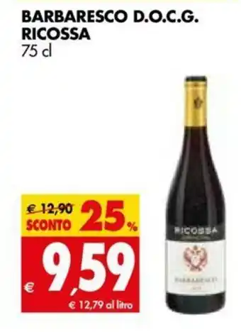 Tigros Barbaresco D.O.C.G Ricossa 75cl offerta