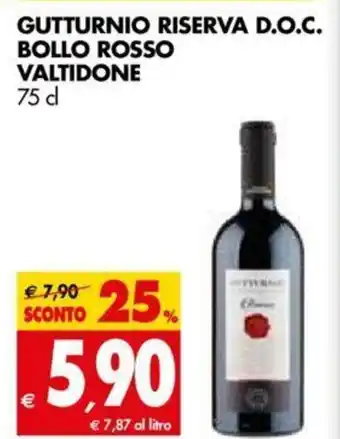 Gutturnio Riserva D.O.C Bollo Rosso Valtidone 75cl