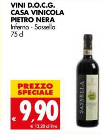 Tigros Vini D.O.C.G Casa Vinicola Pietro Nera 75cl offerta
