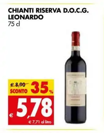 Tigros Chianti Riserva D.O.C.G Leonardo 75cl offerta