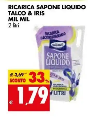 Ricarica Sapone Liquido Talco & Iris Mil Mil