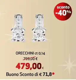 Extracoop Orecchini ct 0,14 offerta