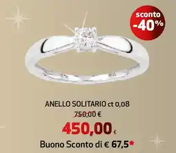 Extracoop Anello solitario ct 0,08 offerta