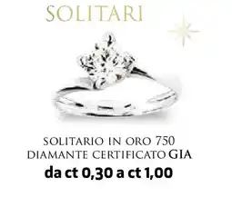 Extracoop Solitario in oro 750 diamante certificato gia offerta
