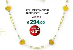 Extracoop Collier con cuori in oro 750% - cm 45 offerta