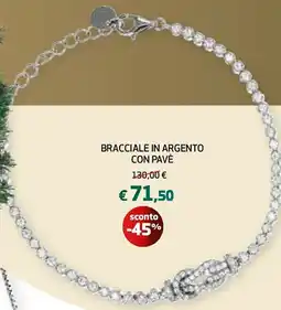 Extracoop Bracciale in argento con pavè offerta