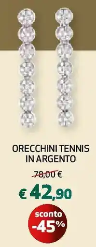 Extracoop Orecchini tennis in argento offerta