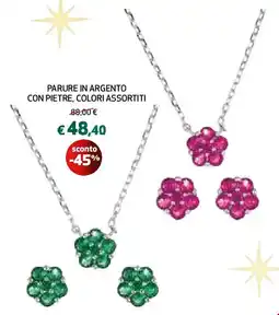 Extracoop Parure in argento con pietre offerta