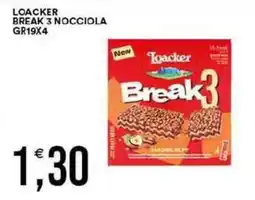Vantaggio Cash&Carry Loacker break 3 nocciola offerta