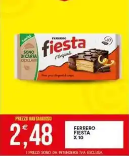 Vantaggio Cash&Carry Ferrero fiesta x 10 offerta
