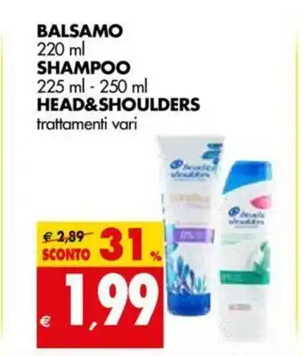 Tigros Balsamo 220ml Shampoo 225ml Head & Shoulders offerta
