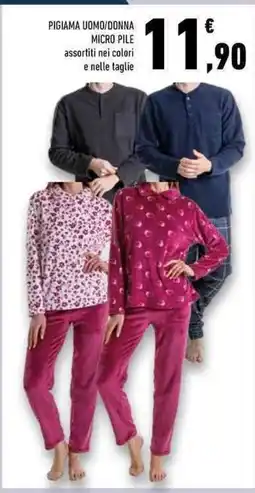 Conad Superstore Pigiama uomo/donna MICRO PILE assortiti nei colori e nelle taglie offerta