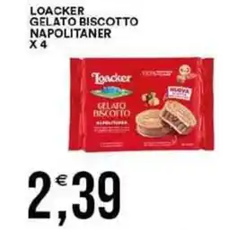 Vantaggio Cash&Carry Loacker gelato biscotto napolitaner x4 offerta