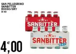 Vantaggio Cash&Carry San pellegrino sanbitter rosso/dry x 10 offerta