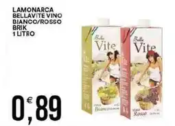 Vantaggio Cash&Carry Lamonarca bellavite vino bianco/rosso brik offerta
