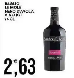 Vantaggio Cash&Carry Baglio le mole nero d'avola vino igt offerta