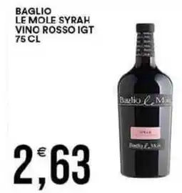 Vantaggio Cash&Carry Baglio le mole syrah vino rosso igt offerta