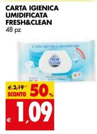 Tigros Carta Igienica Umidificata Fresh & Clean offerta
