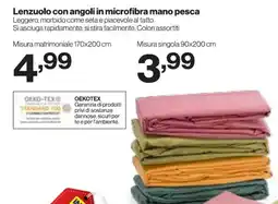 In'S Mercato Lenzuolo con angoli in microfibra mano pesca offerta