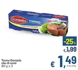 Qui Discount Tonno Donzela olio di semi offerta