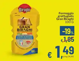 Qui Discount Formaggio grattugiato Gran Biraghi offerta