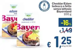 Qui Discount Cheddar/Edam tedesco a fette senza lattosio Bayernland offerta