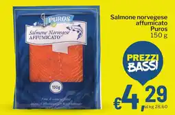 Qui Discount Salmone norvegese affumicato Puros offerta