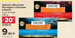 Carrefour Market Salmone Affumicato Norvegese o Scozzese Labeyrie offerta