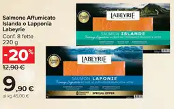 Carrefour Market Salmone Affumicato Islanda o Lapponia Labeyrie offerta