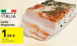 Carrefour Market Lardo Stagionato offerta