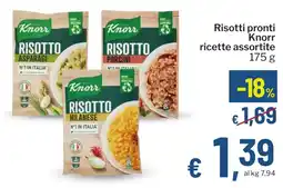 Qui Discount Risotti pronti Knorr ricette assortite offerta