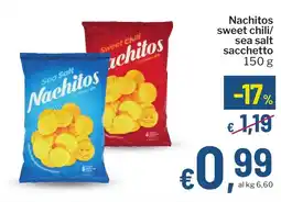 Qui Discount Nachitos sweet chili/ sea salt sacchetto offerta
