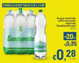 Qui Discount Acqua minerale effervescente naturale Gaudianello pet offerta