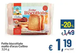 Qui Discount Fette biscottate malto d'orzo Cellino offerta
