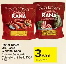 Carrefour Market Ravioli Ripieni Oro Rosso Giovanni Rana offerta