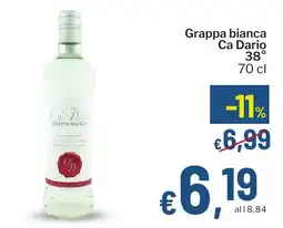 Qui Discount Grappa bianca Ca Dario 38° offerta