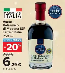 Carrefour Market Aceto Balsamico di Modena IGP Terre d'Italia offerta