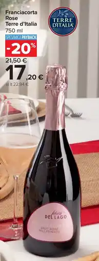 Carrefour Market Franciacorta Rose Terre d'Italia offerta