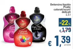 Qui Discount Detersivo liquido Pratic colorati/scuri/ delicati offerta