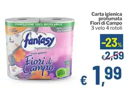 Qui Discount Carta igienica profumata Fiori di Campo offerta