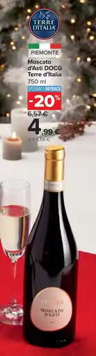 Carrefour Market Moscato d'Asti DOCG Terre d'Italia offerta