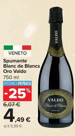 Carrefour Market Spumante Blanc de Blancs Oro Valdo offerta