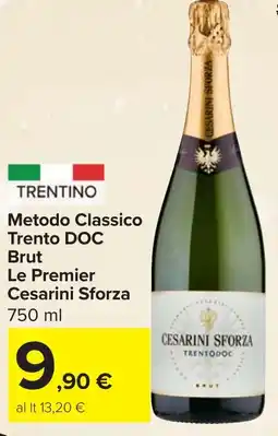 Carrefour Market Metodo Classico Trento DOC Brut Le Premier Cesarini Sforza offerta