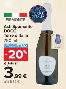 Carrefour Market Asti Spumante DOCG Terre d'Italia offerta