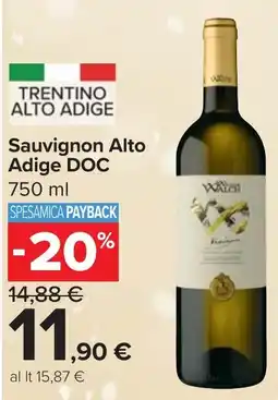 Carrefour Market Sauvignon Alto Adige DOC offerta