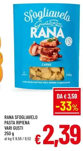 Rana sfogliavelo pasta ripiena